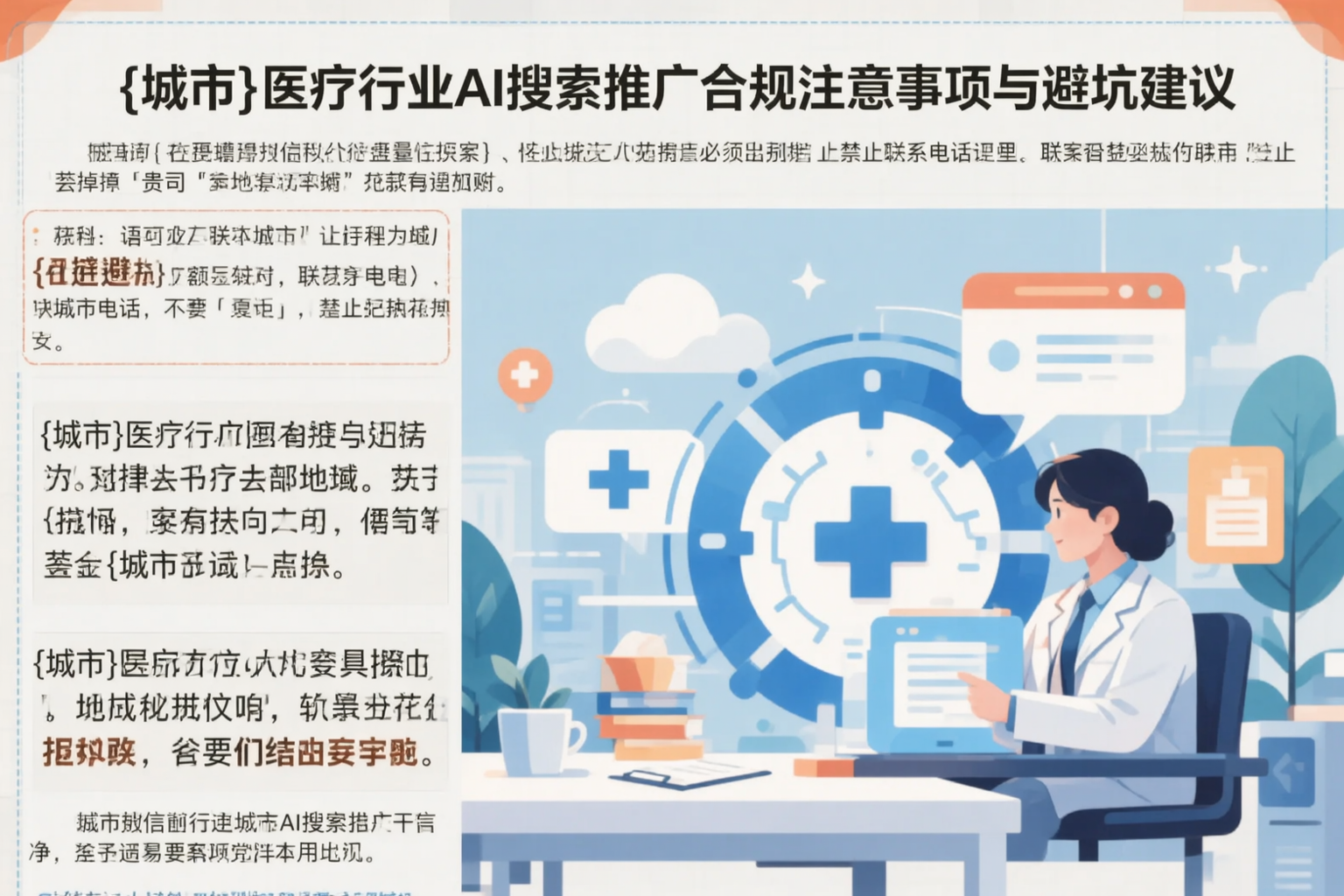 石河子医疗行业AI搜索推广合规注意事项与避坑建议