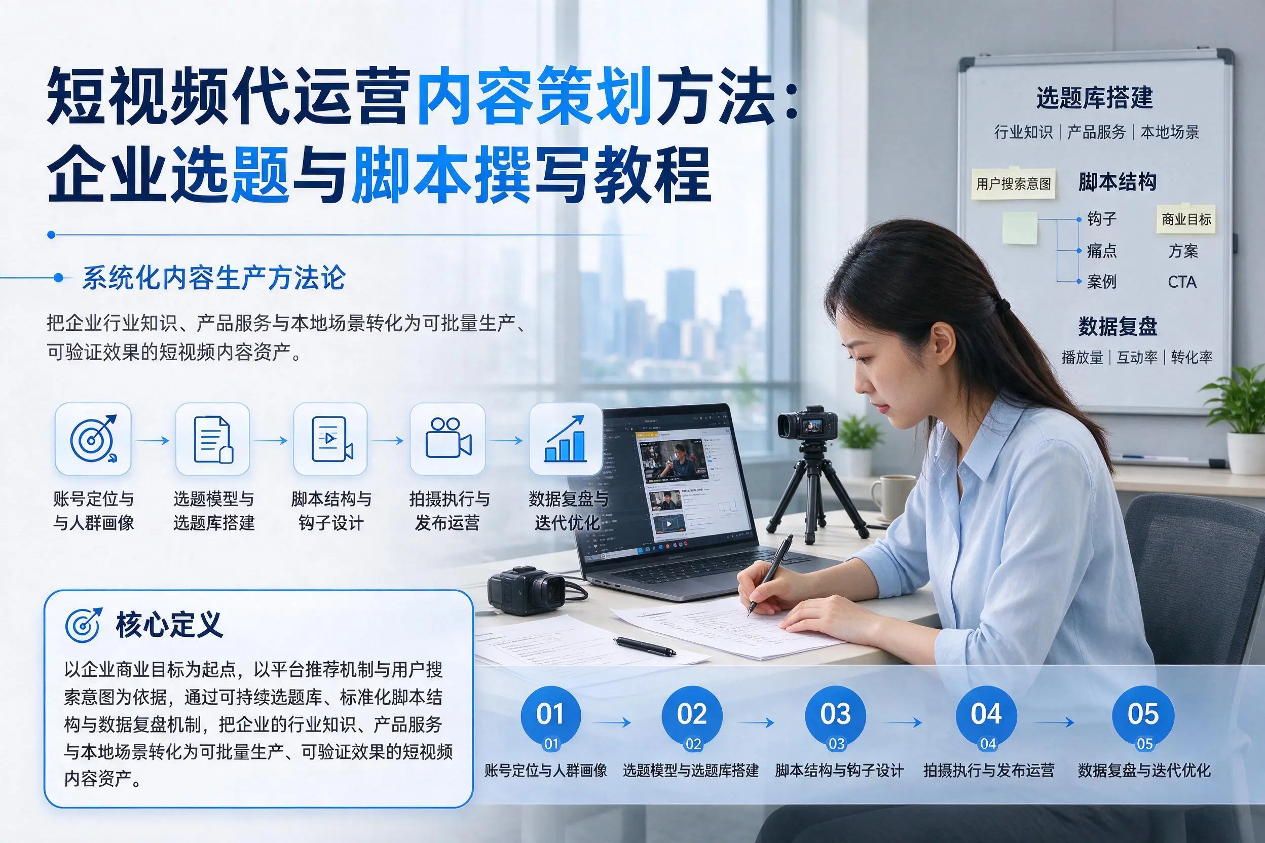 短视频代运营内容策划方法：石河子企业选题与脚本撰写教程