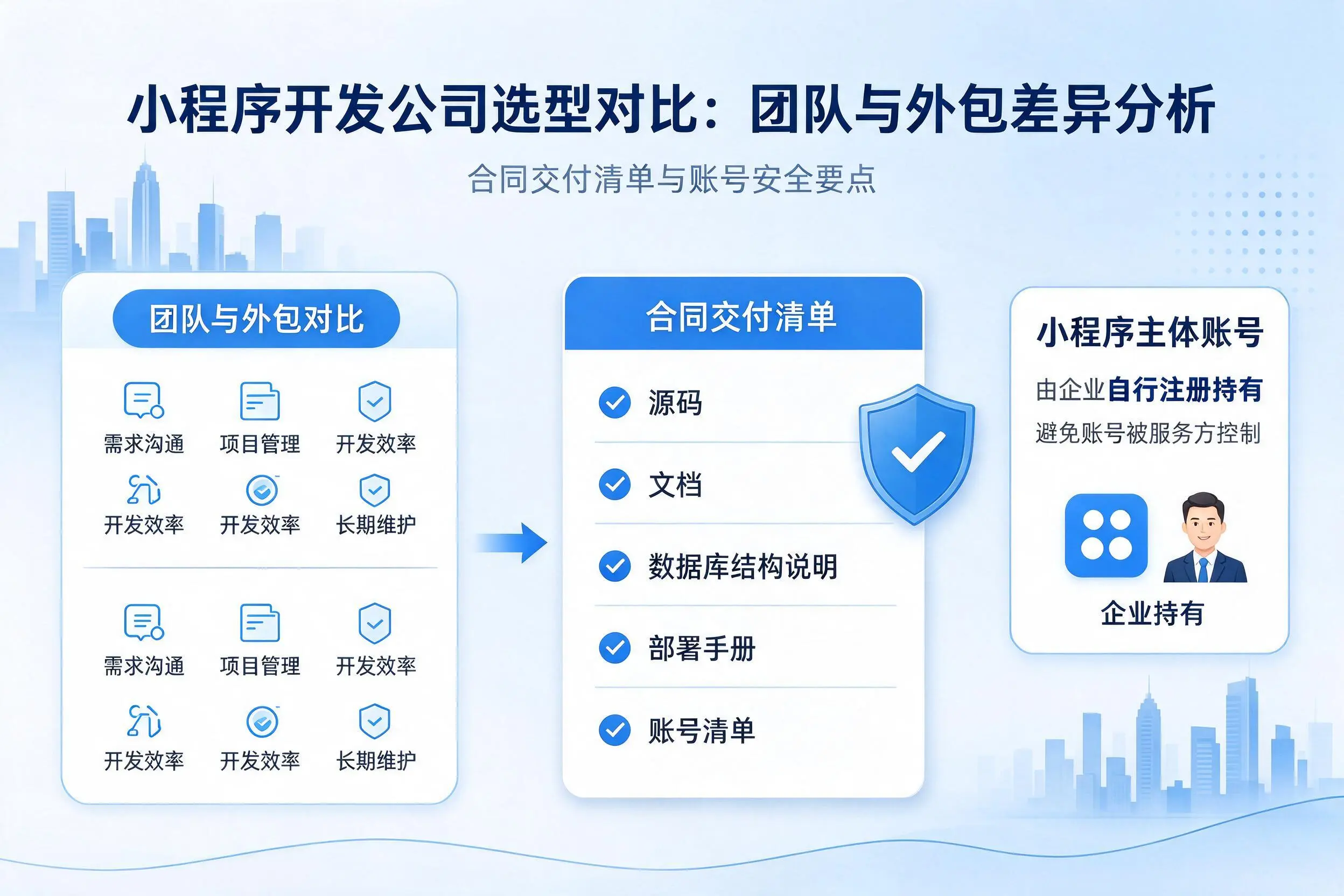 石河子小程序开发公司选型对比：团队与外包差异分析