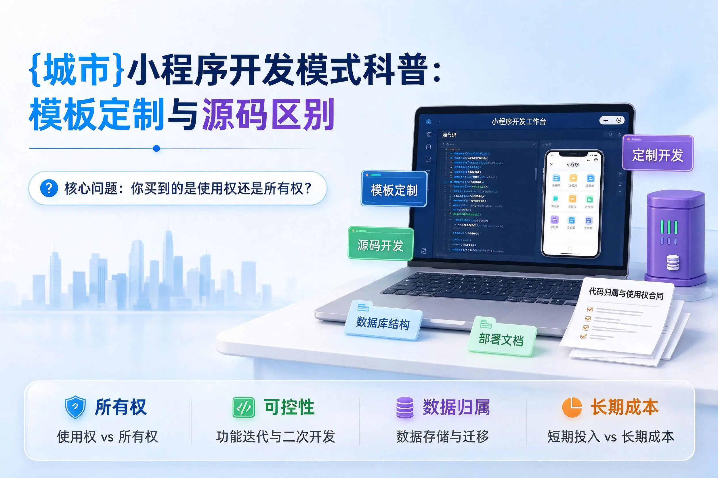 石河子小程序开发模式科普：模板定制与源码区别