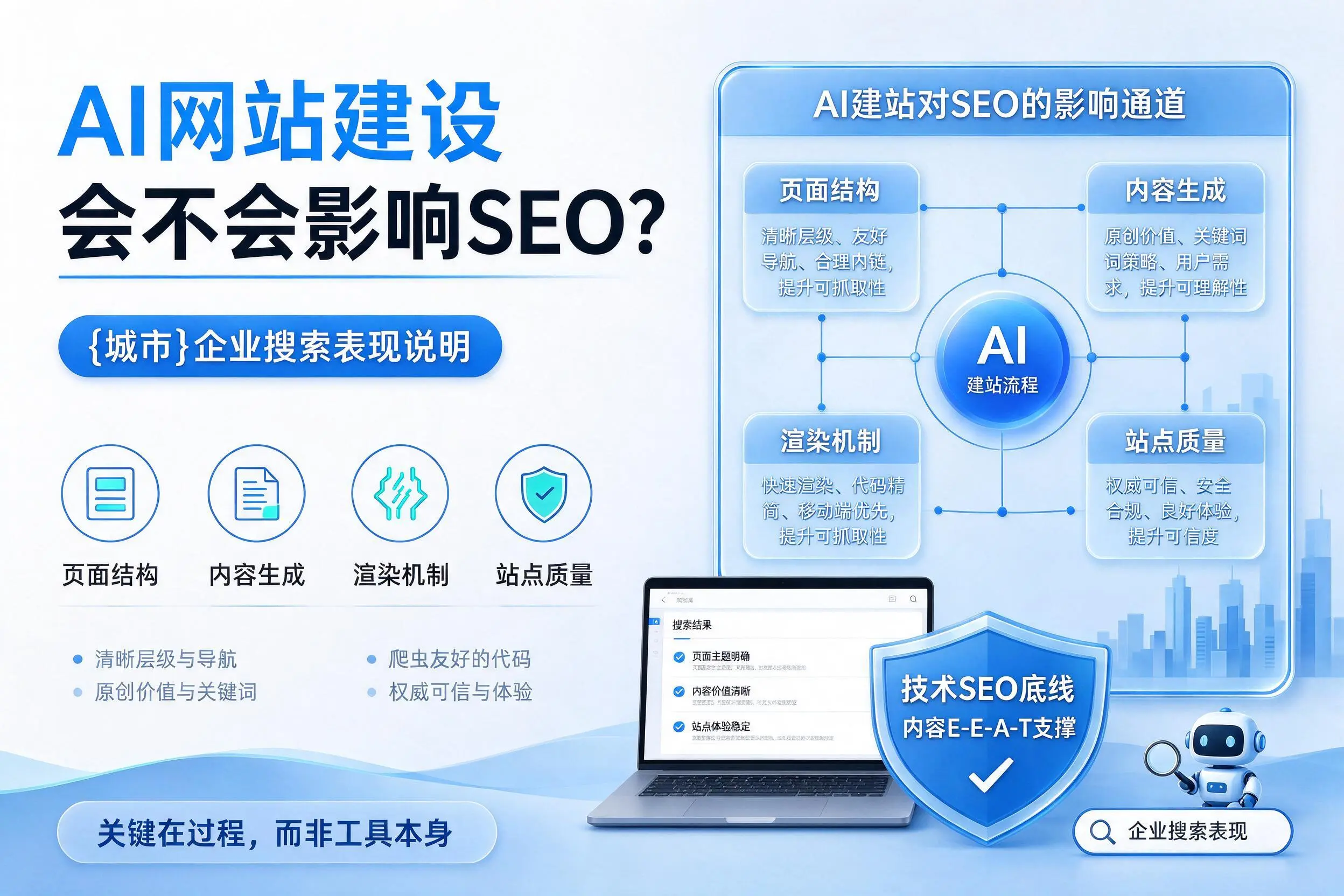 AI网站建设会不会影响SEO？石河子企业搜索表现说明