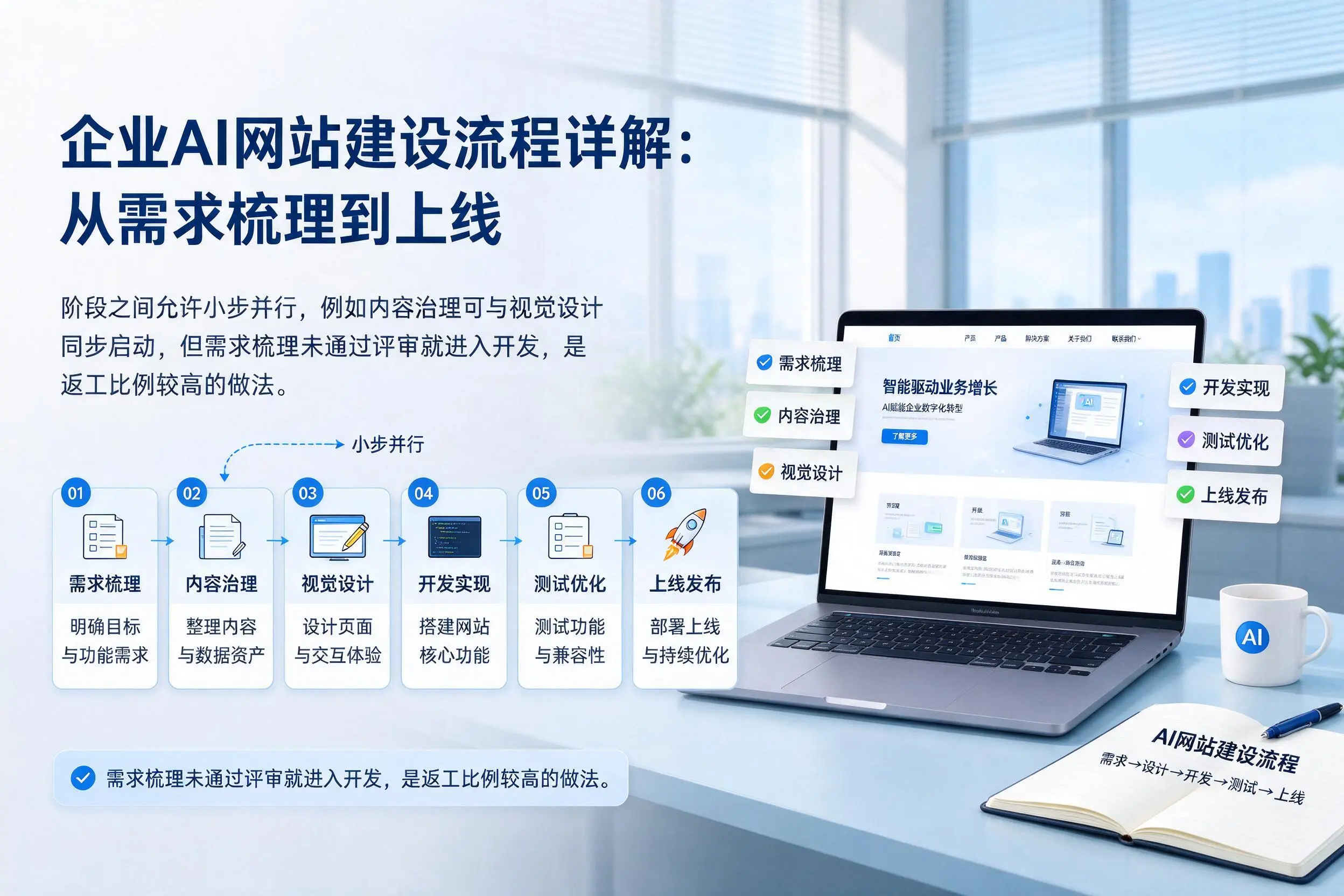 石河子企业AI网站建设流程详解：从需求梳理到上线