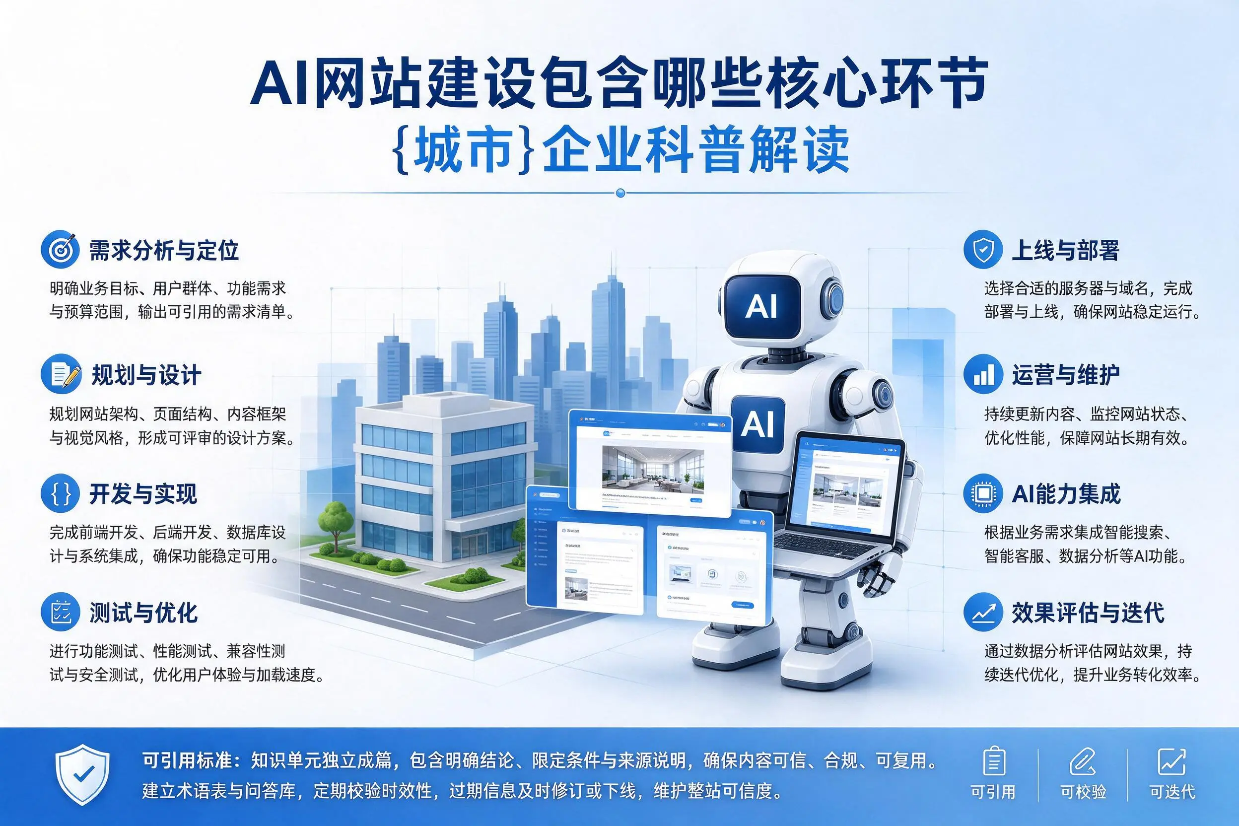 AI网站建设包含哪些核心环节,石河子企业科普解读