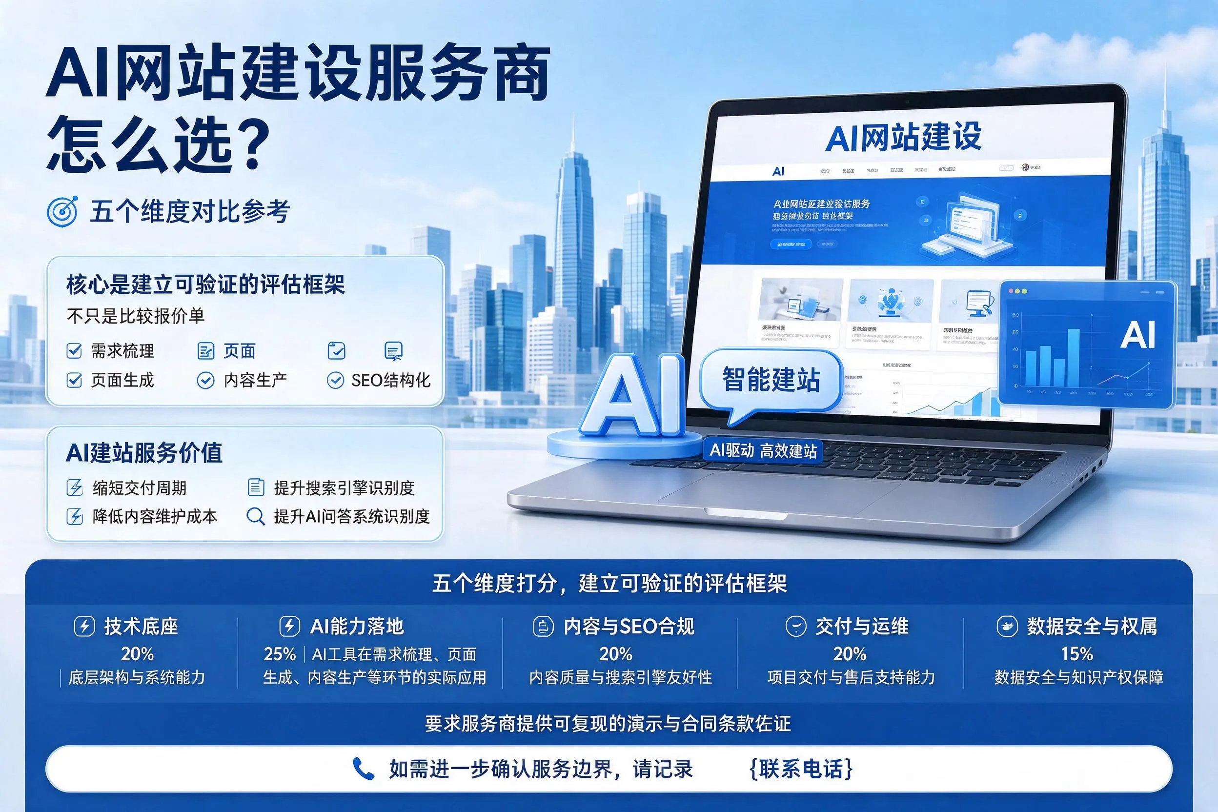 石河子AI网站建设服务商怎么选?五个维度对比参考