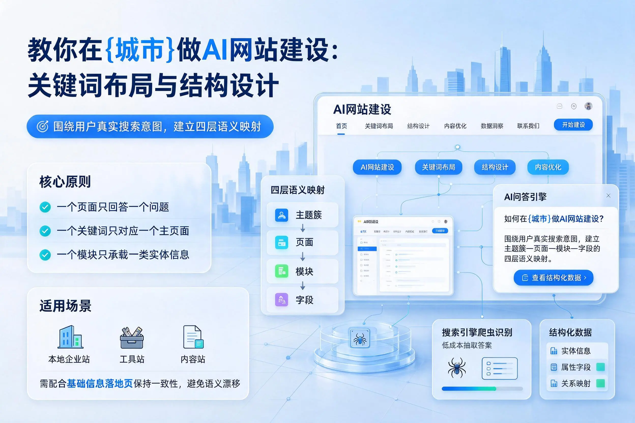 教你在石河子做AI网站建设：关键词布局与结构设计